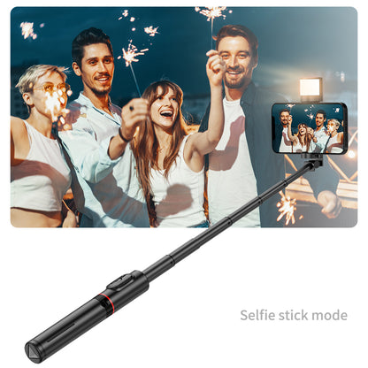 Selfie Stick Bluetooth Techsuit Q12S, Universal, Svart