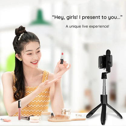 Selfie Stick Bluetooth Techsuit S01-S, Universal, Svart