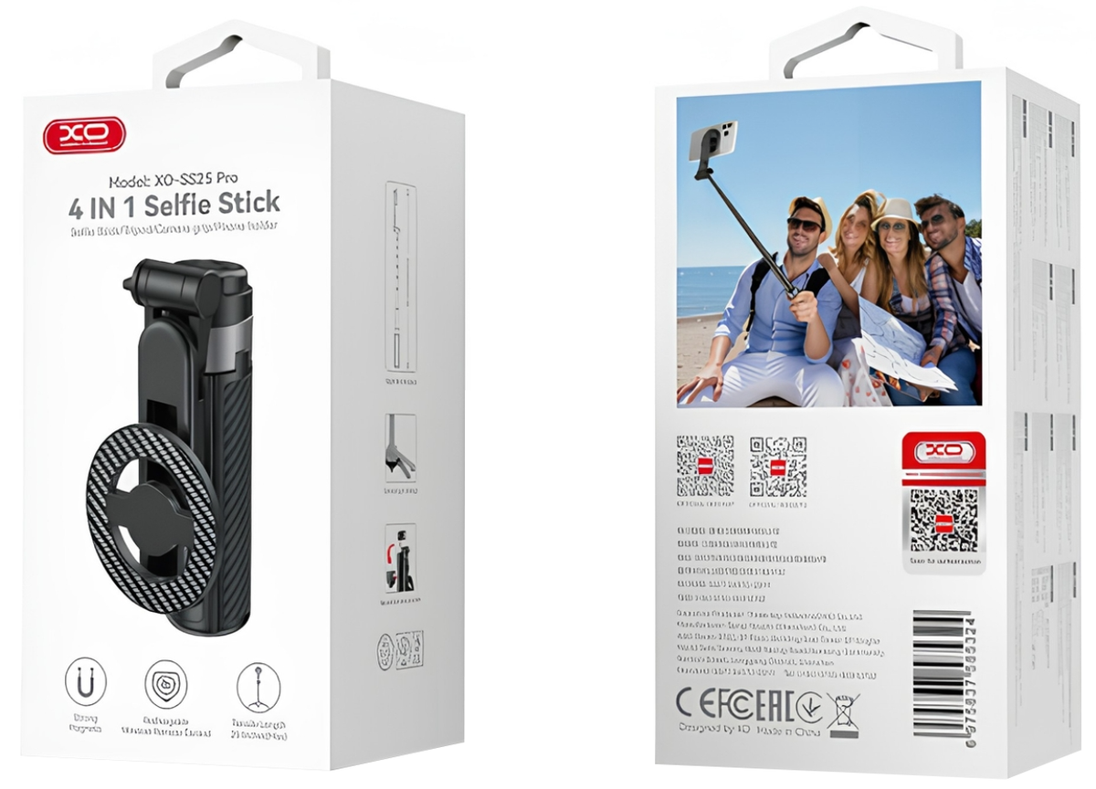 Selfie Stick Bluetooth XO Design SS25 Pro, Universal, Svart