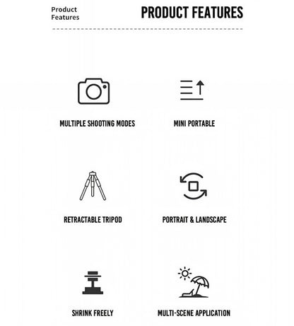 Selfie Stick Bluetooth XO Design SS08, Universal, Svart