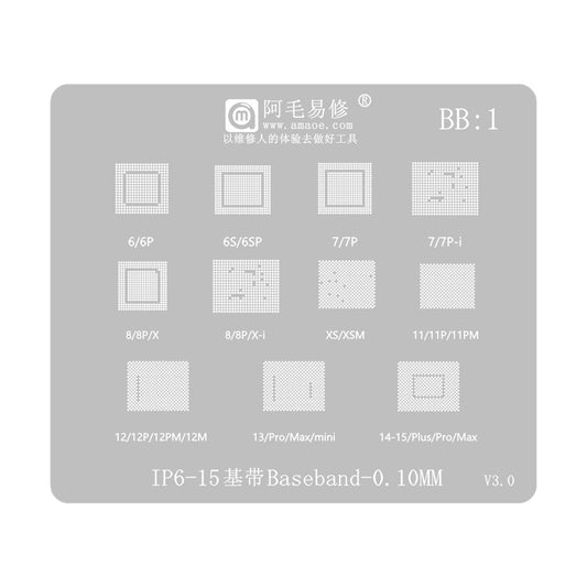 BGA-maske Amaoe for Apple iPhone 6 - 15-serien, CPU / Baseband / IC