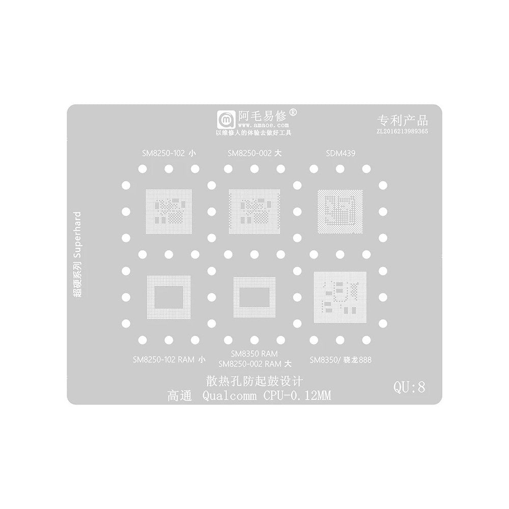 Amaoe BGA-maske for CPU Qualcomm QU1-8-serien