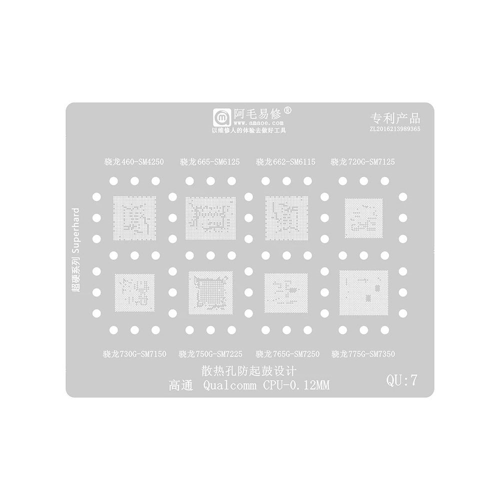 Amaoe BGA-maske for CPU Qualcomm QU1-8-serien