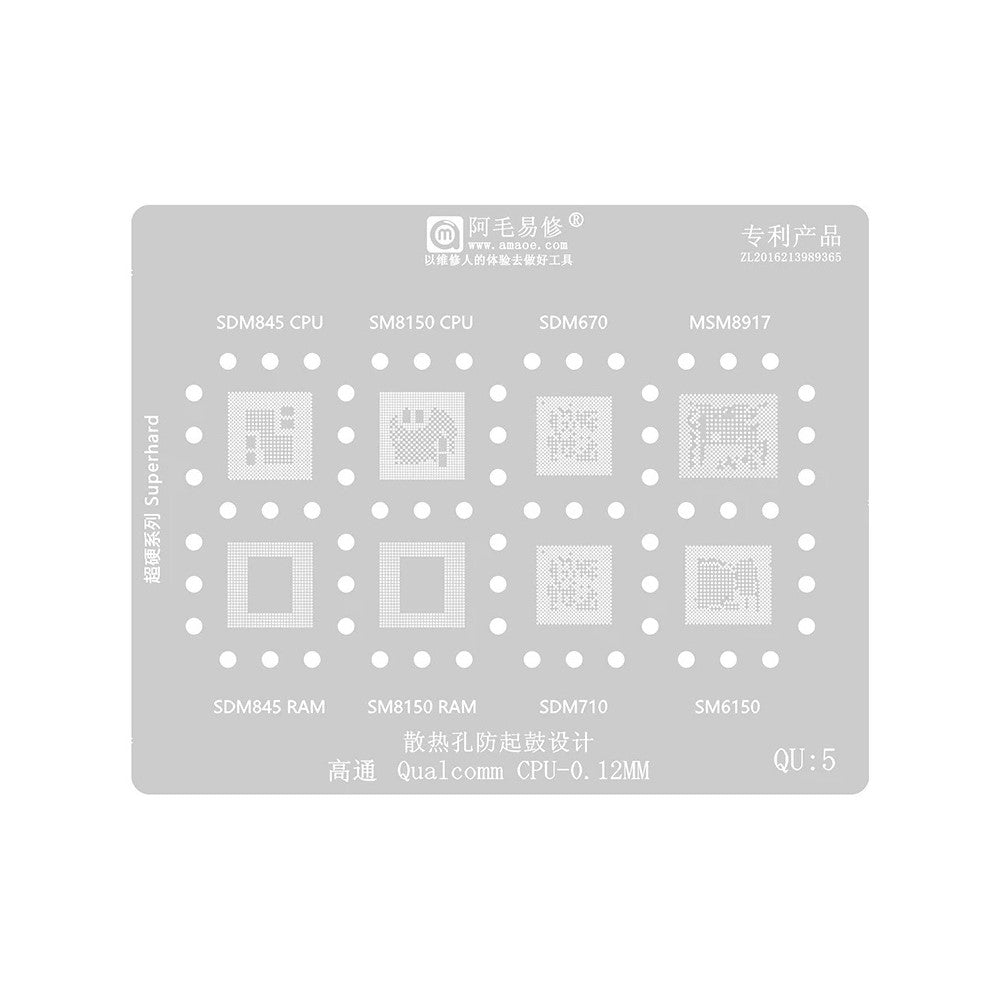 Amaoe BGA-maske for CPU Qualcomm QU1-8-serien