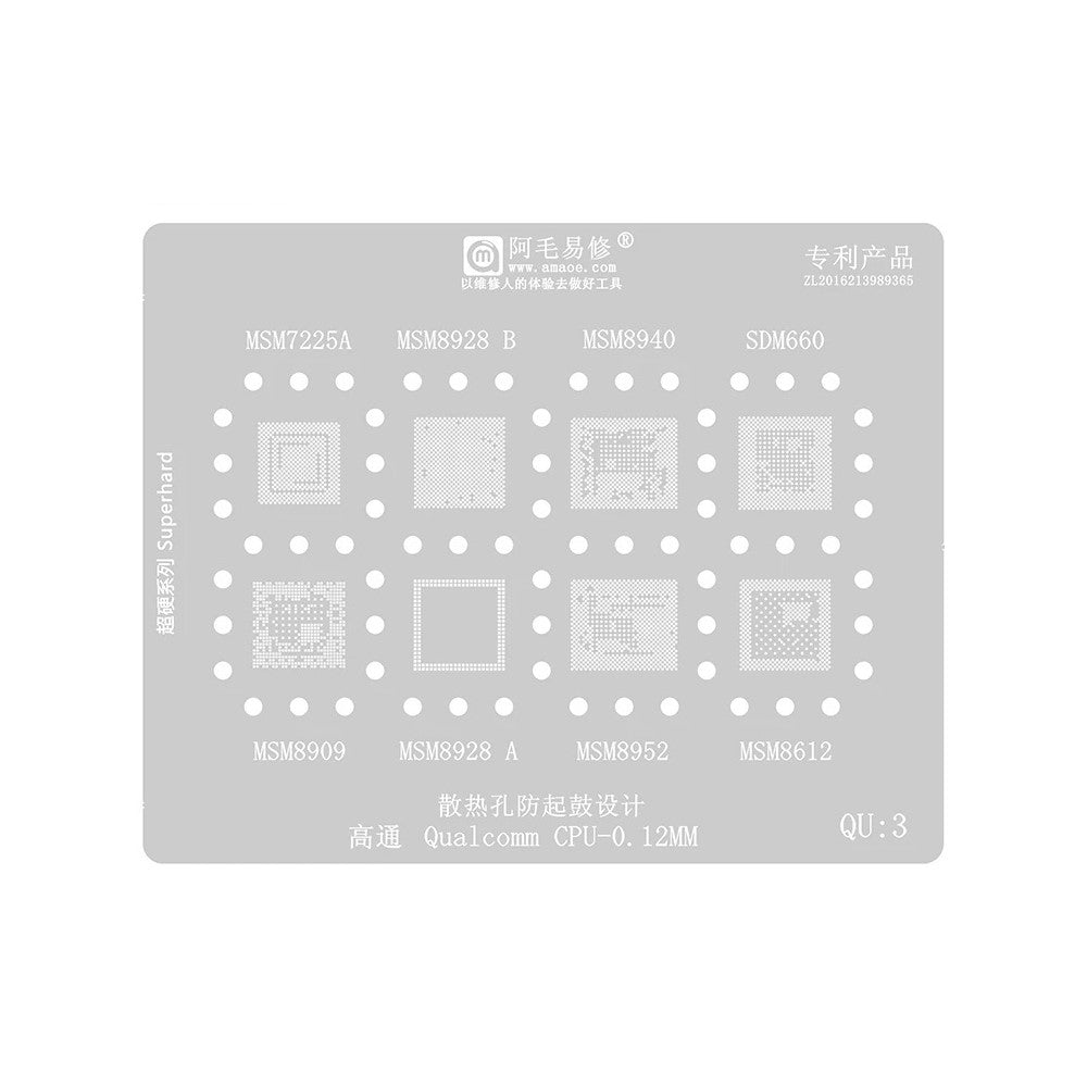 Amaoe BGA-maske for CPU Qualcomm QU1-8-serien