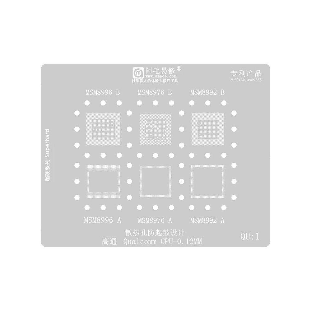 Amaoe BGA-maske for CPU Qualcomm QU1-8-serien