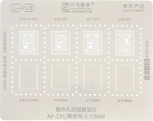 BGA-maske Amaoe U-APU9 for Apple iPhone 15 Pro Max