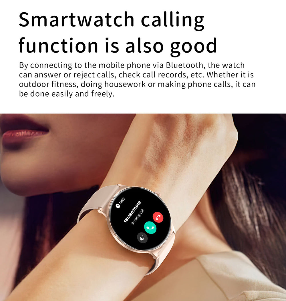 Smartklokke Blavec M01 Vesta Call, Rosa Gull