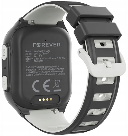 Smartklokke Forever Kids Boost KW-530 Call, Svart