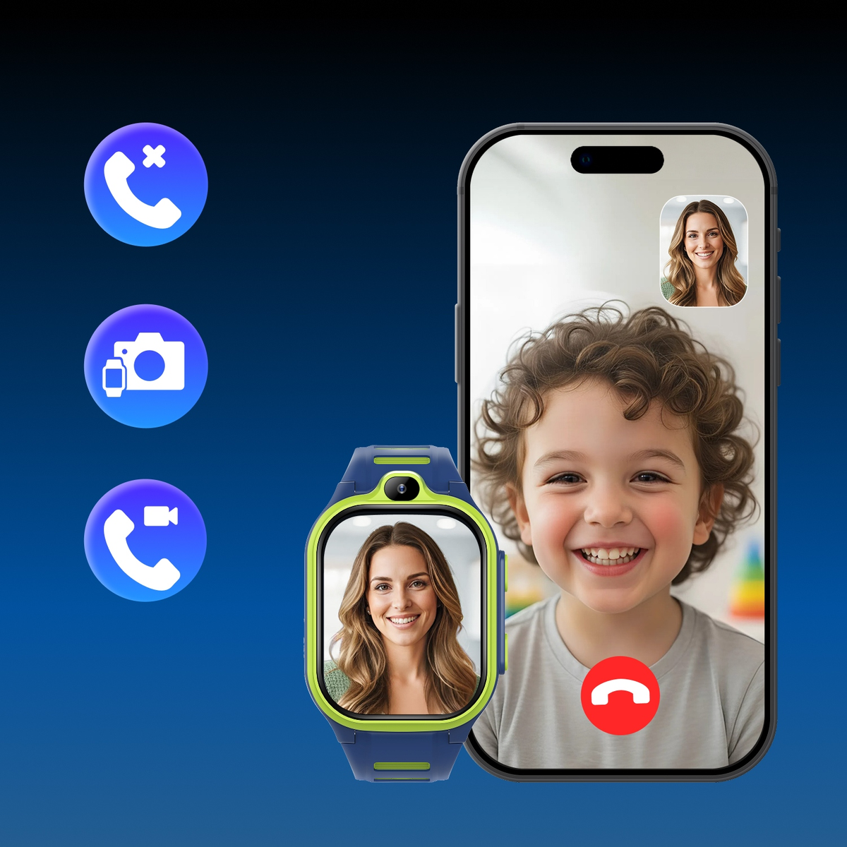 Smartklokke Forever Kids Boost KW-530 Call, Blå
