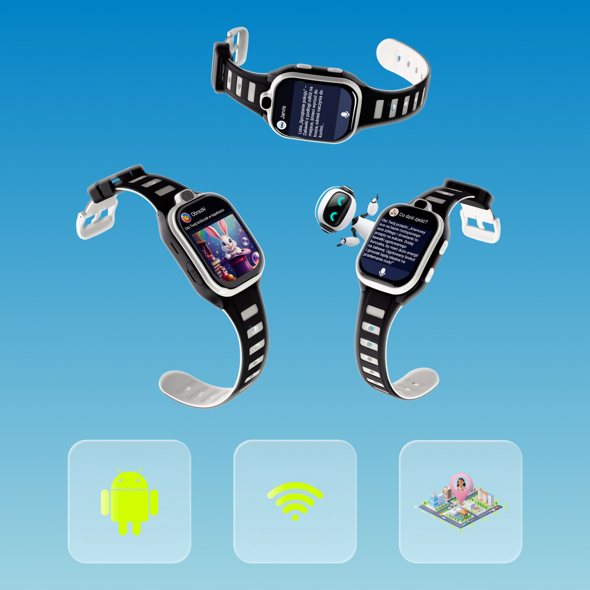 Smartklokke Forever Kids Boost KW-530 Call, Svart