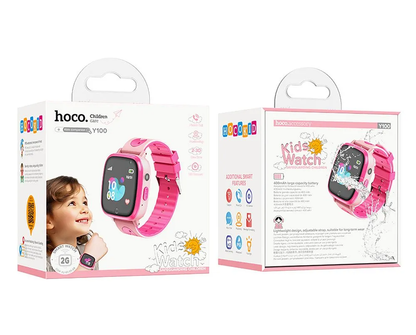 Smartwatch HOCO Y100 Kids Call, Rosa