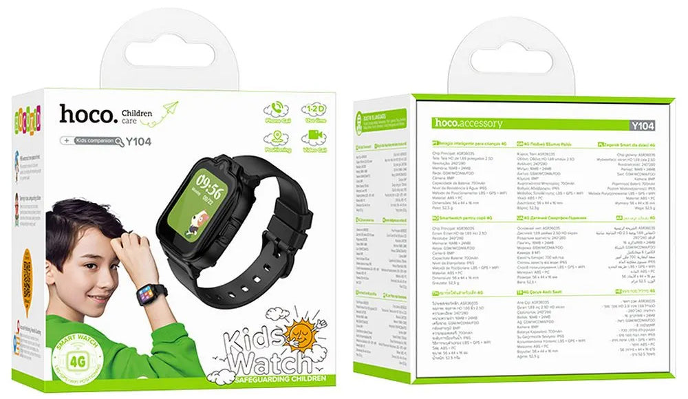 Smartwatch HOCO Y104 Kids Call, Svart