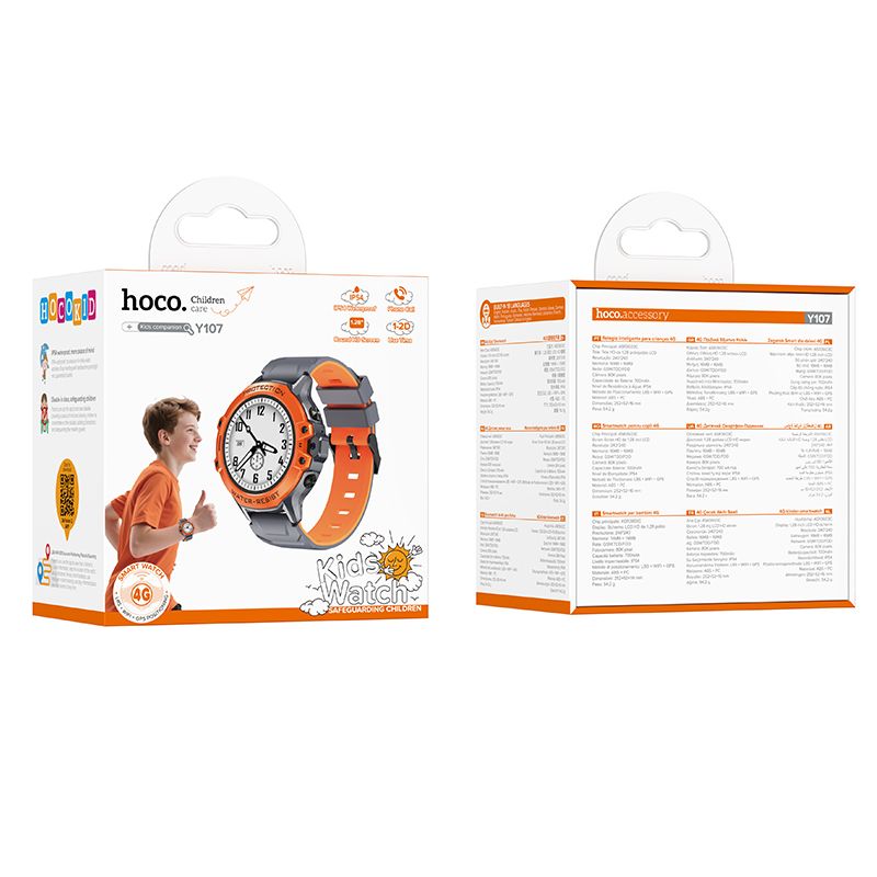 Smartwatch HOCO Y107 Kids Call, Oransje