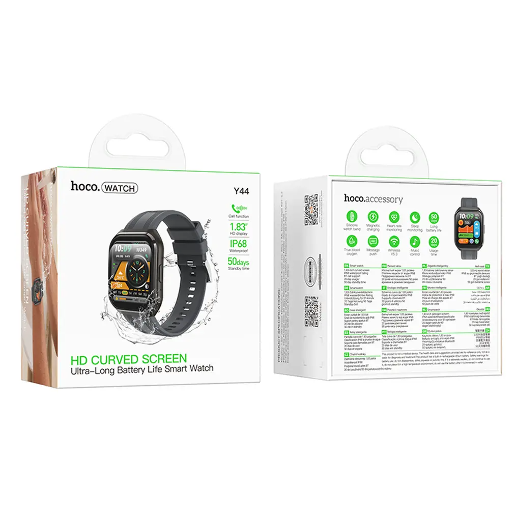 Smartklokke HOCO Y44 Call, Svart