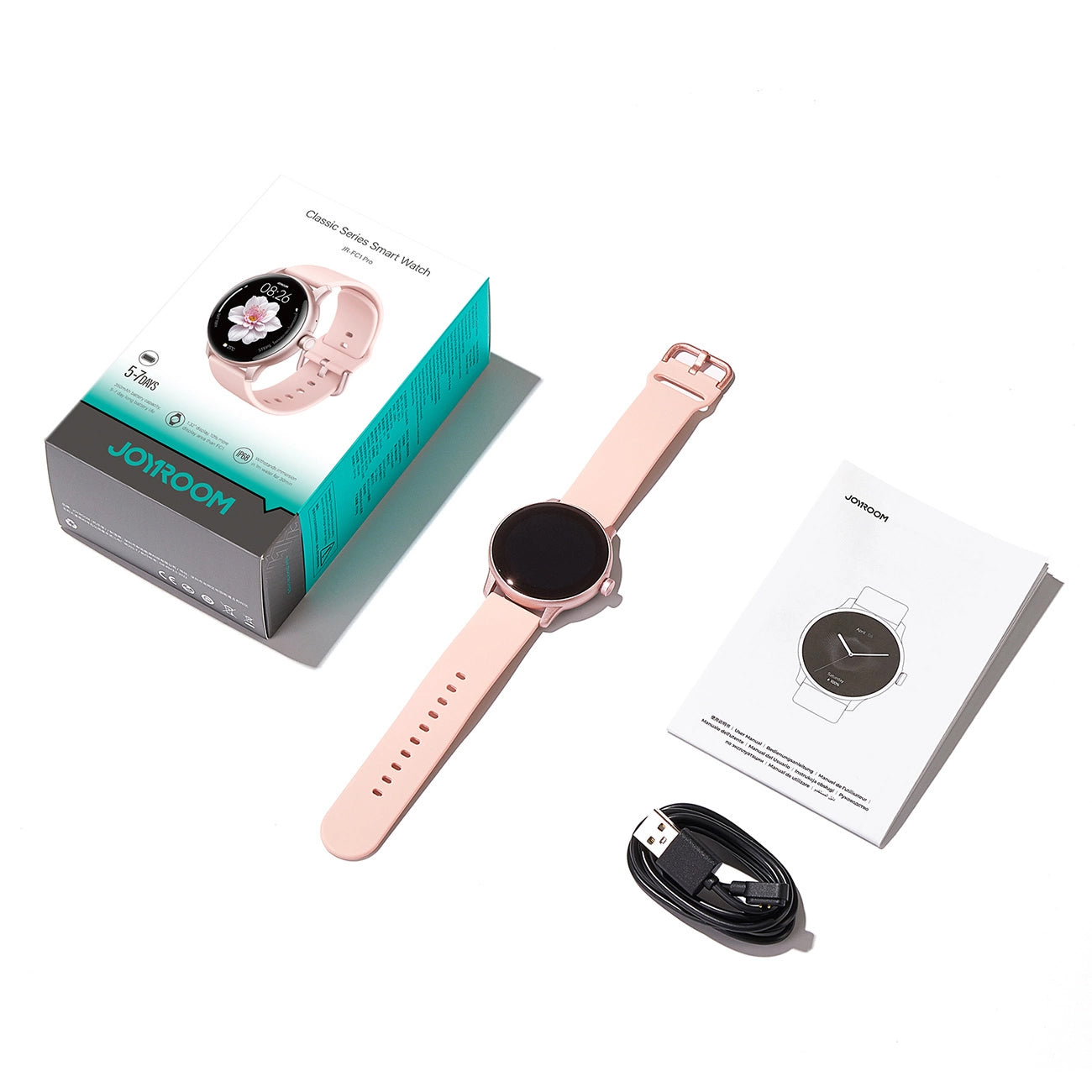 Smartwatch Joyroom JR-FC1 Pro Call, Rosa