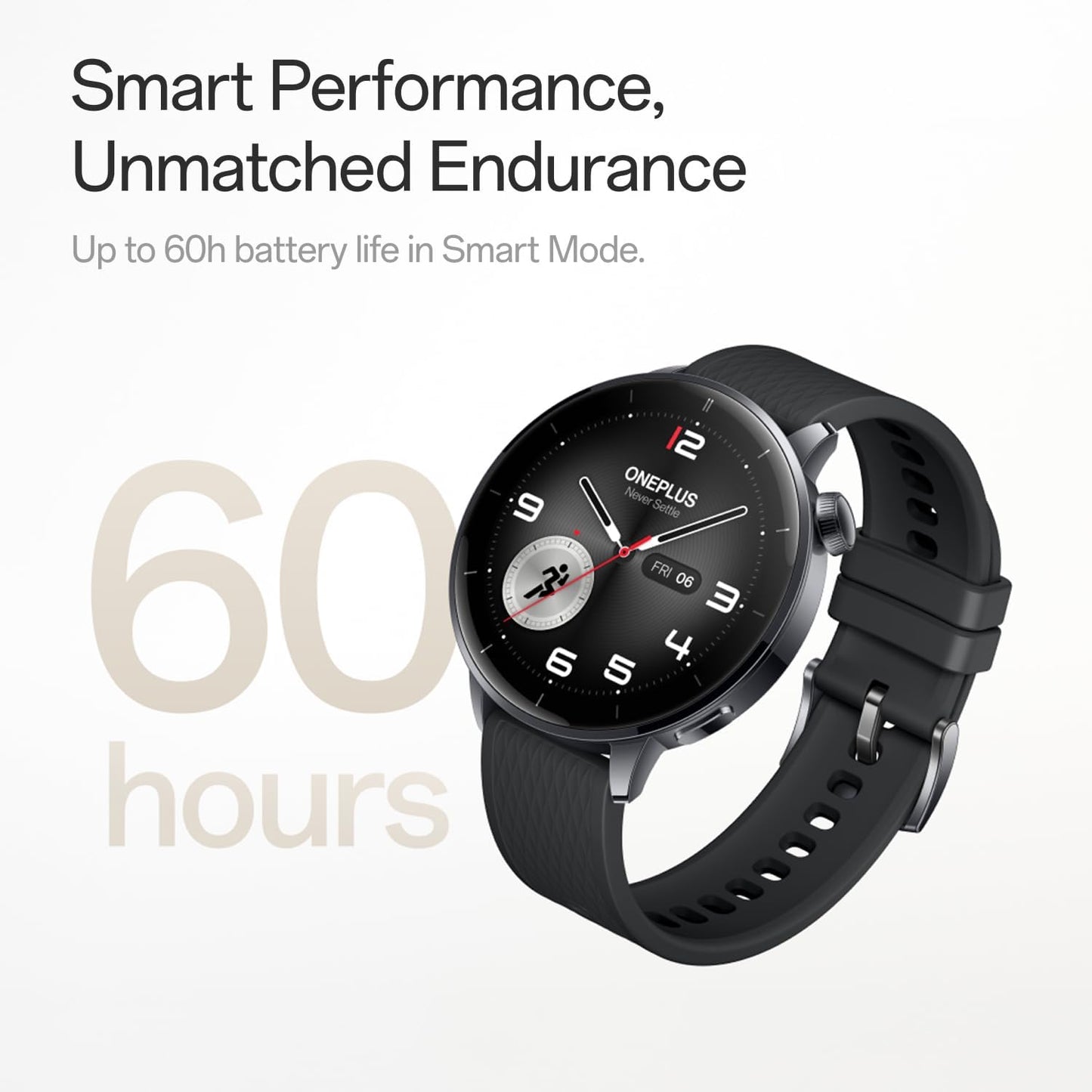 Smartwatch OnePlus Watch 3, 43mm, Sølv 5491100422