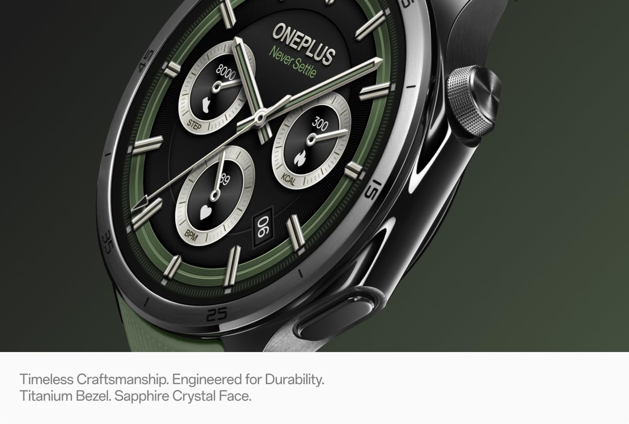 Smartklokke OnePlus Watch 3, 46mm, Grønn, Reseglet 5491100341