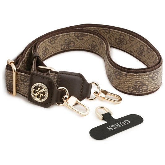 Telefonsnor Guess 4G Strass Metal Logo, Brun