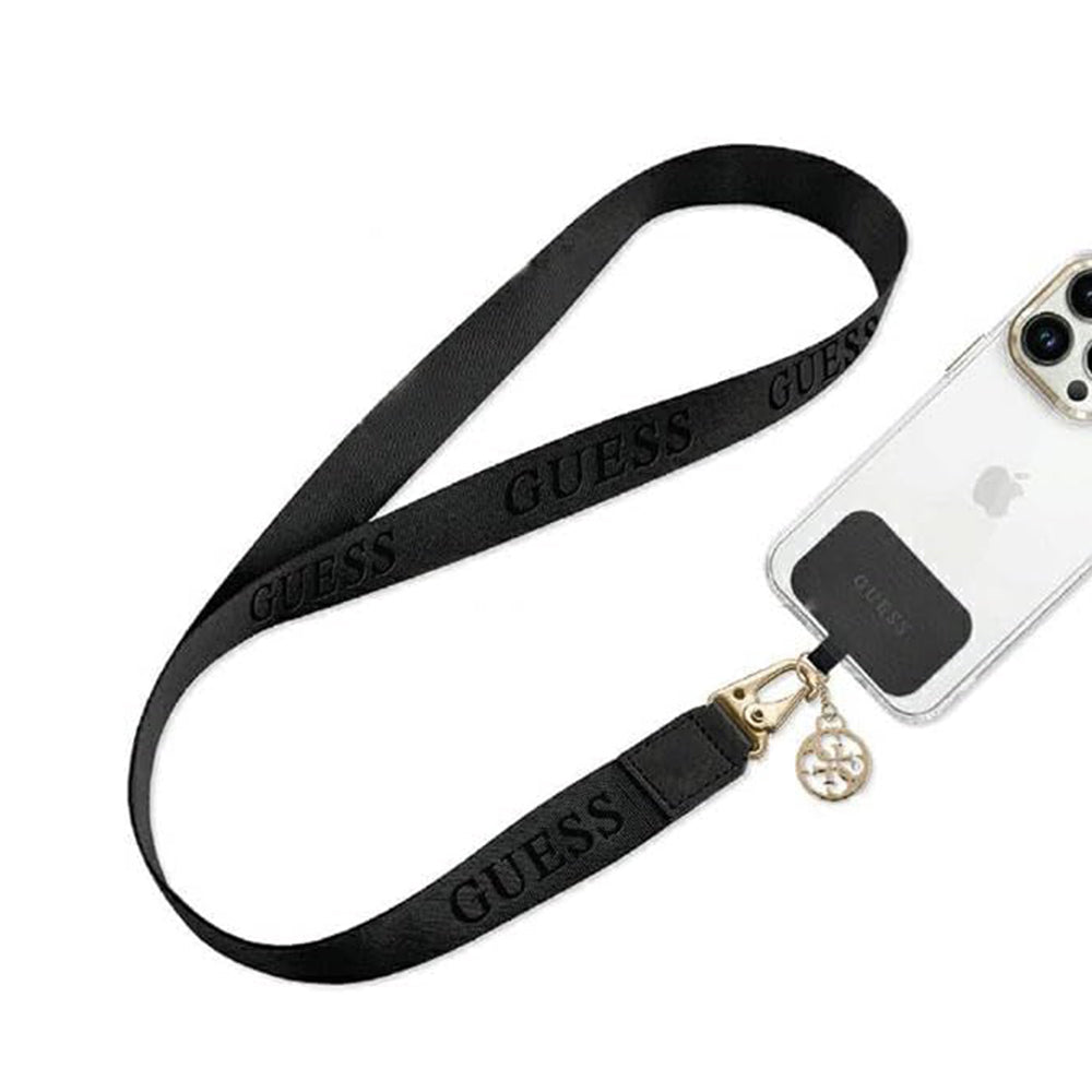 Guess Link Snap Telefon Snor, Svart