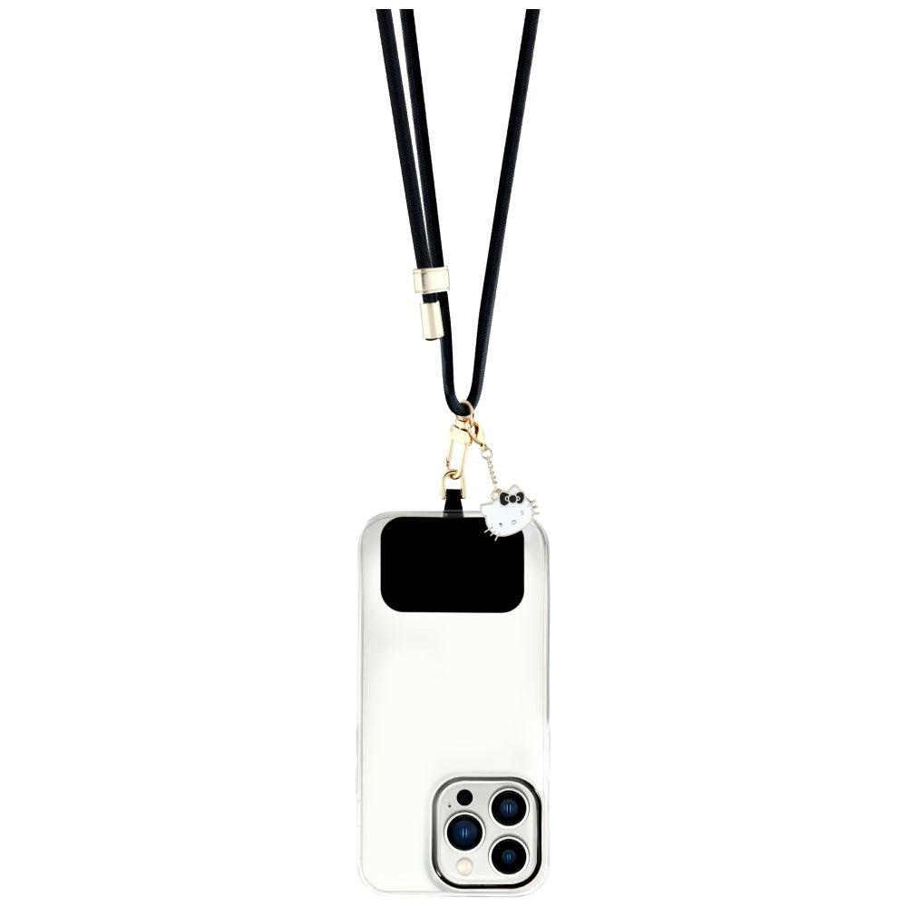 Hello Kitty Crossbody-telefonreim, svart