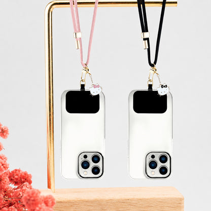 Hello Kitty Crossbody-telefonreim, svart