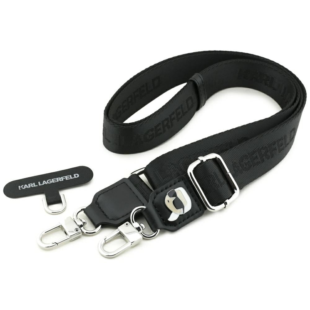 Karl Lagerfeld Telefon Snor Karl Metal Logo, Svart