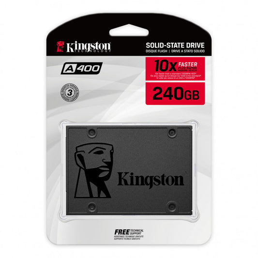 Solid State Drive (SSD) Kingston A400, 240GB, 2.5 tommer, SATA III SA400S37/240G