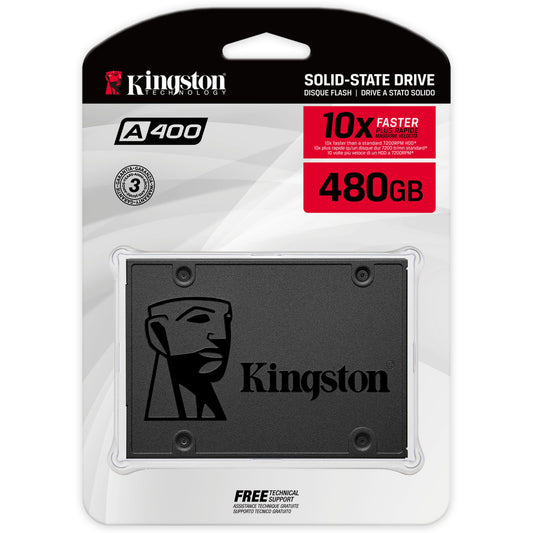 Solid State Drive (SSD) Kingston A400, 480GB, 2.5 tommer, SATA III SA400S37/480G