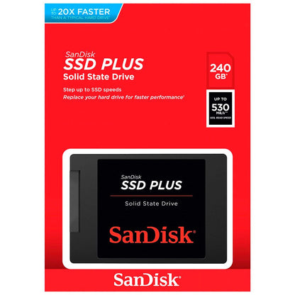 Solid State Drive (SSD) SanDisk Plus, 240GB, 2,5 tommer, SATA III SDSSDA-240G-G26