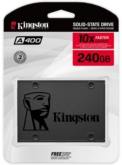 Solid State Drive (SSD) Kingston A400, 240GB, 2.5 tommer, SATA III SA400S37/240G