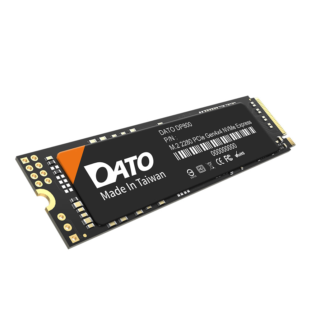 Solid State Drive (SSD) Dato DP800, NVME M.2 2280, PCIe, 512GB, Svart DP800SSD-512GB