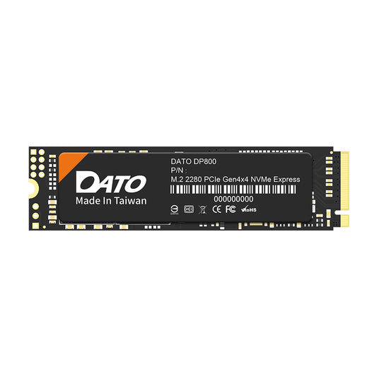 Solid State Drive (SSD) Dato DP800, NVME M.2 2280, PCIe, 512GB, Svart DP800SSD-512GB