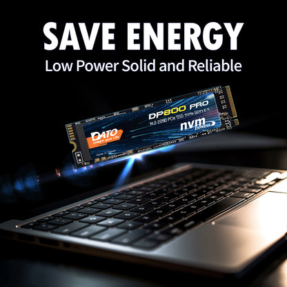 Solid State Drive (SSD) Dato DP800 Pro, NVME M.2 2280, PCIe, 4TB, Svart DP800PSSD-4TB