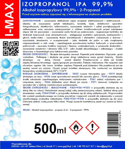 Spray Rengjøring Isopropanol GSG24 I-Max, 500ml