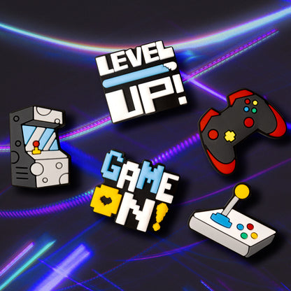 3D OEM GameOn-klistremerke for telefon-/nettbrettdeksel, sett med 5 stk, flerfarget