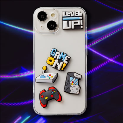 3D OEM GameOn-klistremerke for telefon-/nettbrettdeksel, sett med 5 stk, flerfarget