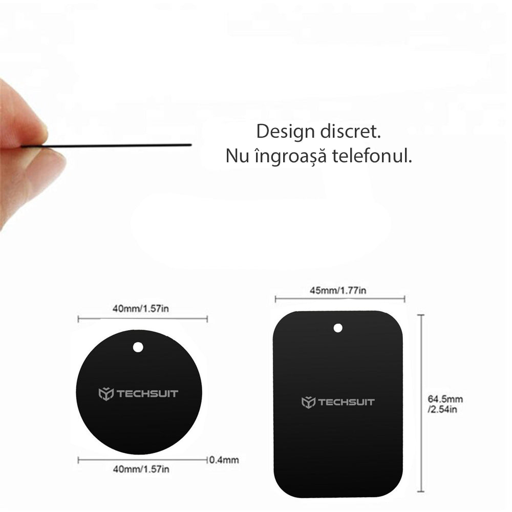 Metallisk klistremerke Techsuit MP03 2in1, Svart