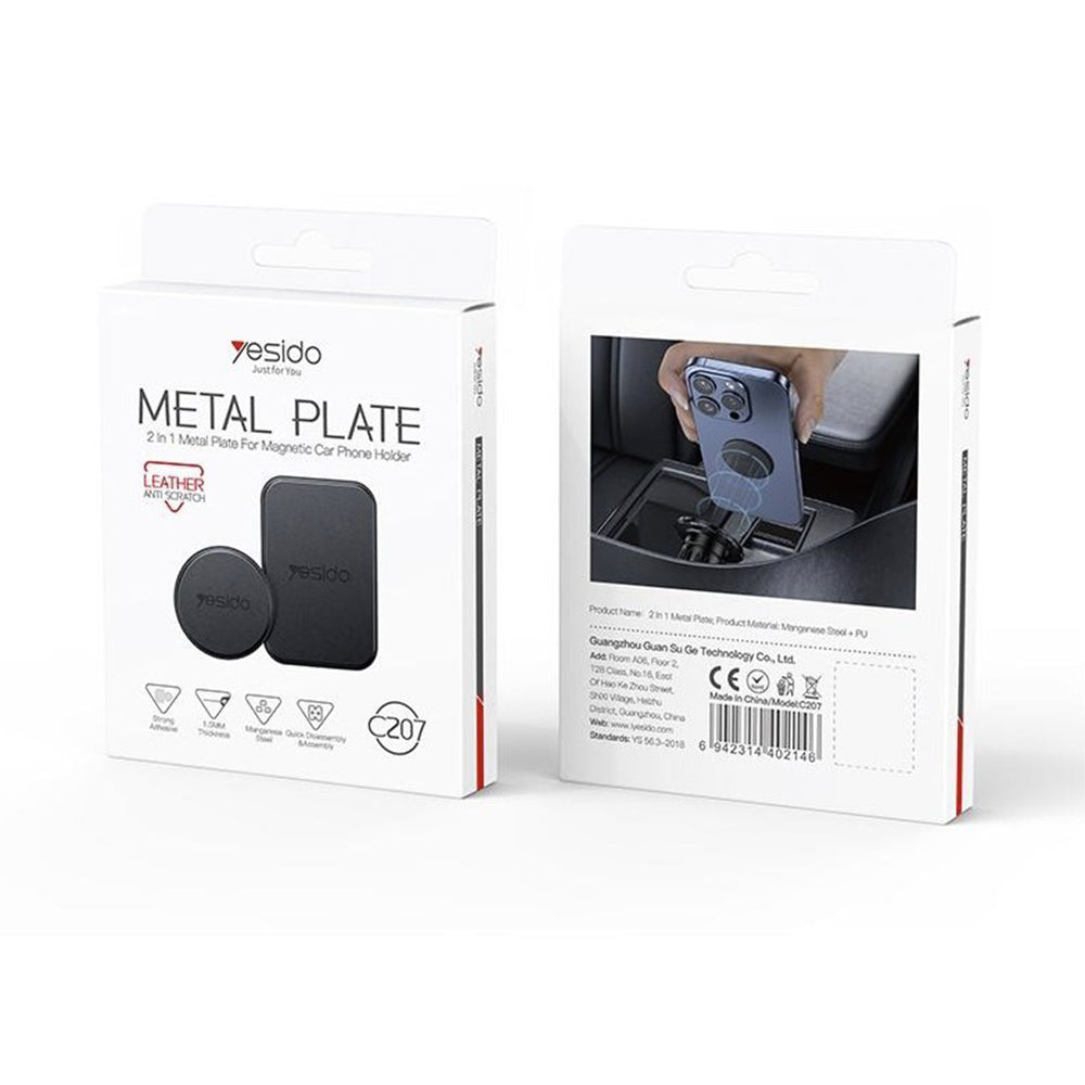 Sticker Metalic Yesido C207 2in1, Svart