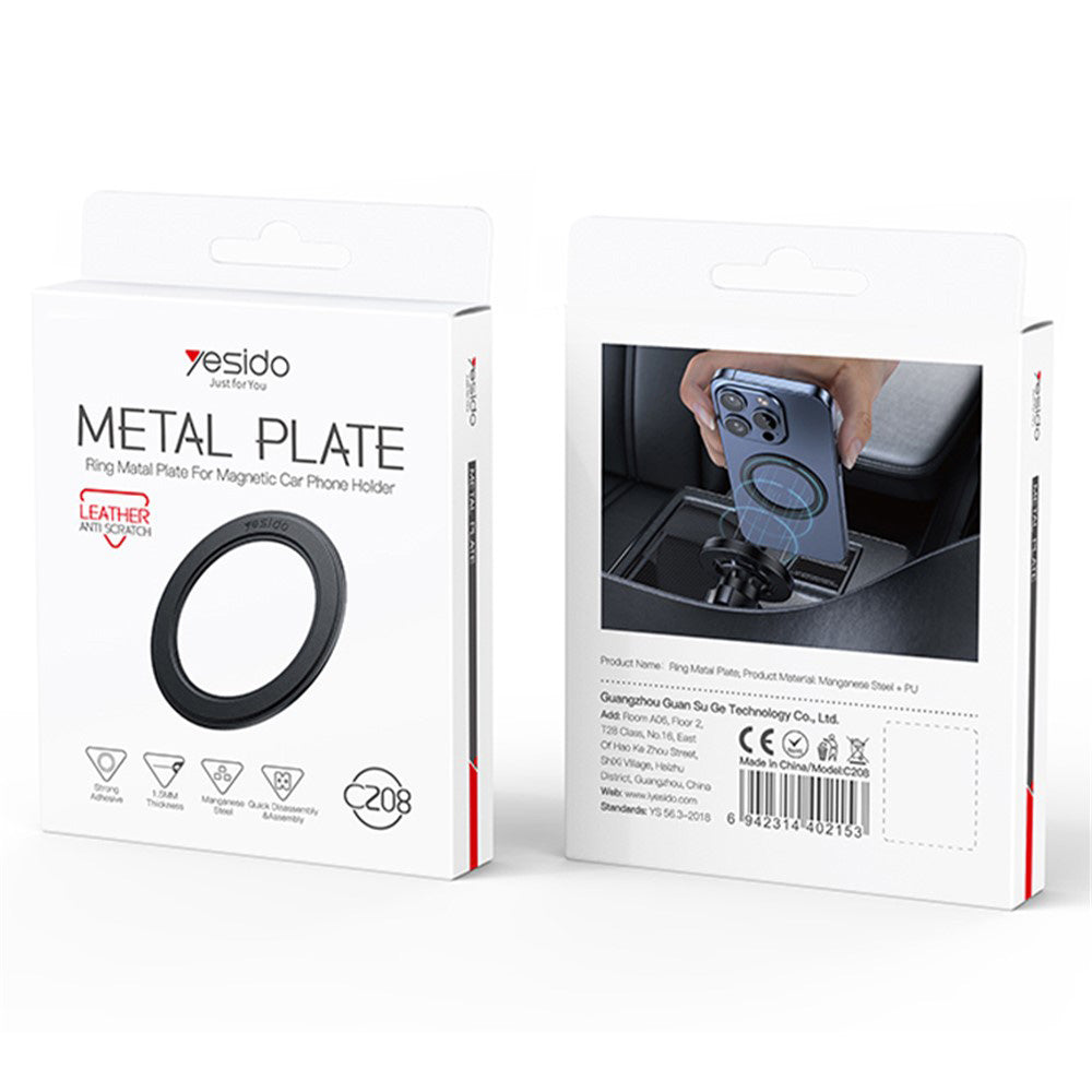 Metallisk klistremerke Yesido C208, Svart