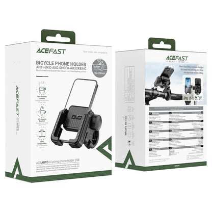 Sykkel- og motorsykkelholder Acefast D58, 4,7 tommer - 6,9 tommer, svart