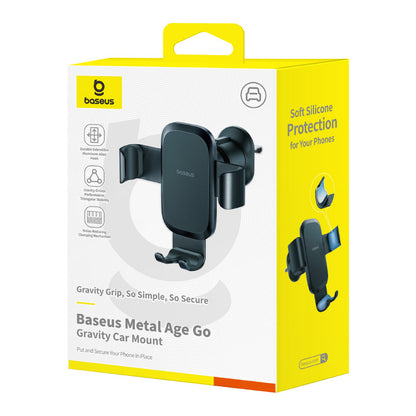 Baseus Metal Age Gravity Bilholder, Universal, Svart C40478701123-00