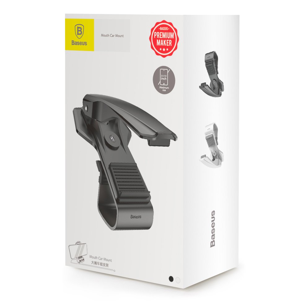 Baseus Mouth Bilholder, 3.5 tommer - 7 tommer, Svart SUDZ-01
