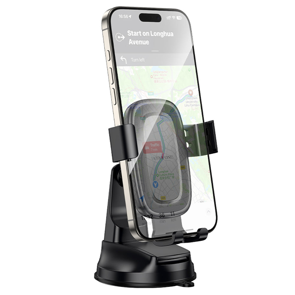 Bilholder Borofone BH130 Follower Gravity, 6.1 tommer - 7 tommer, Svart