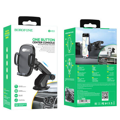 Bilholder Borofone BH53 Windy, 4.5 tommer - 6.7 tommer, Svart