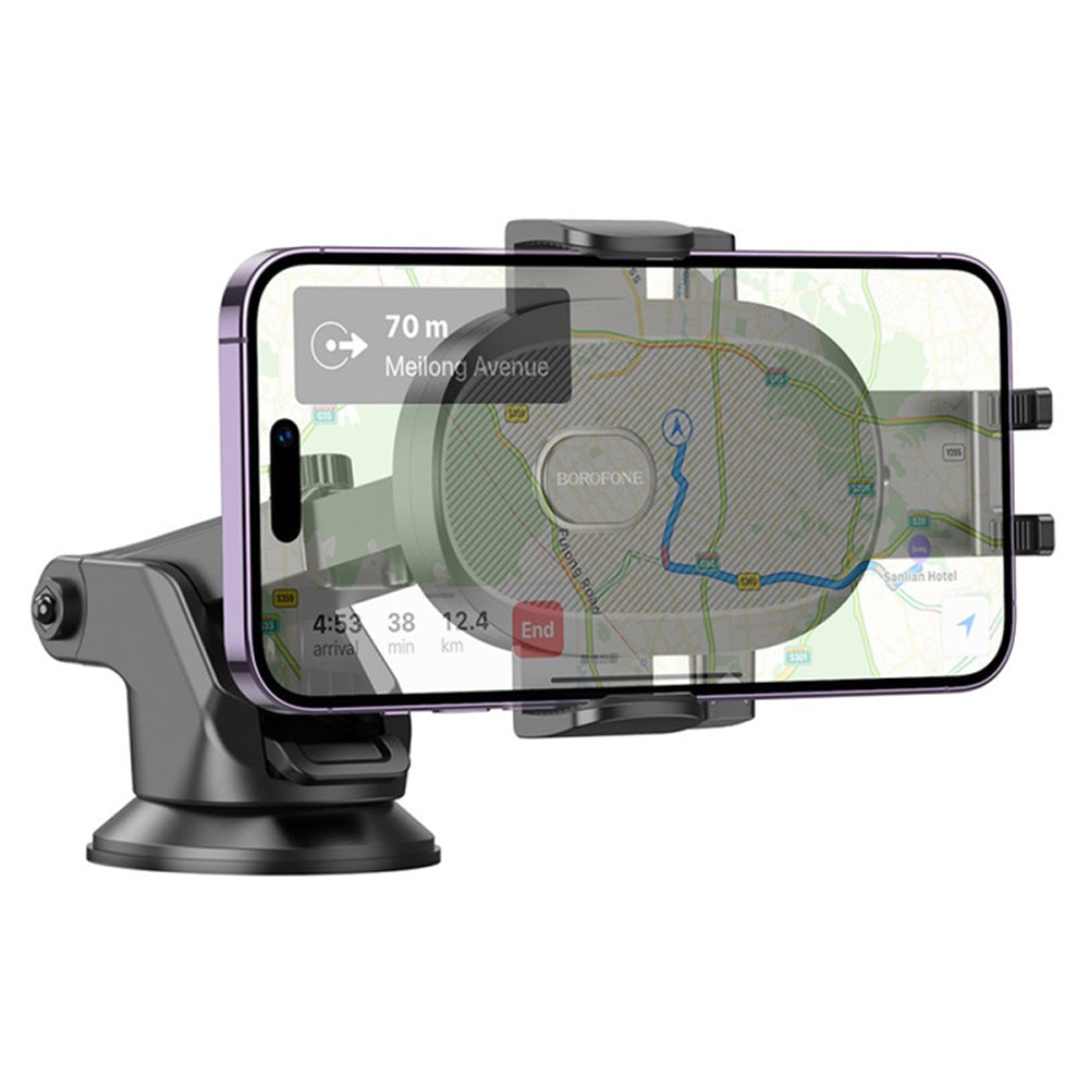 Bilholder Borofone BH93 Grand, 4.5 tommer - 7 tommer, Svart