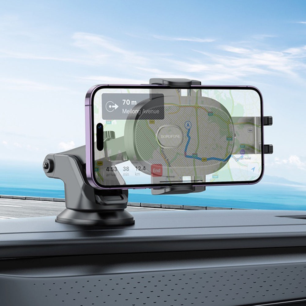 Bilholder Borofone BH93 Grand, 4.5 tommer - 7 tommer, Svart