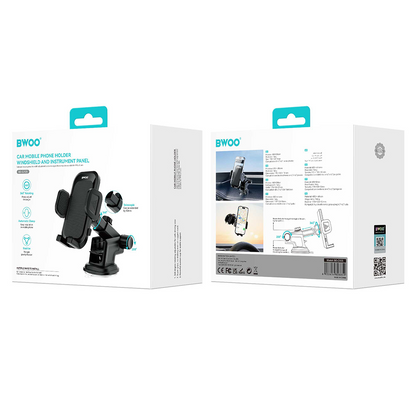 Bilholder BWOO BO-ZJ125, 4,7 tommer - 6,7 tommer, Svart