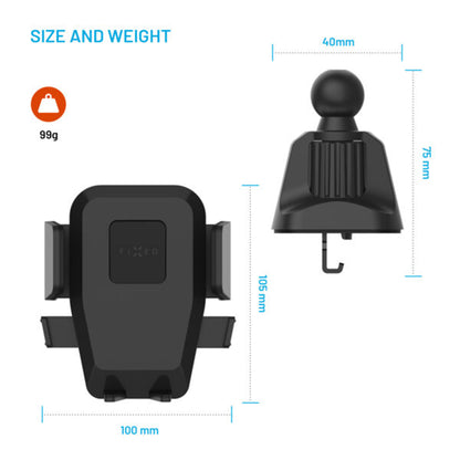 Bilholder Fixed Iconiq Lock, Universal, Svart