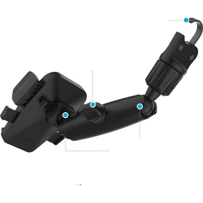 Auto Fixed Iconiq Mirror-støtte, Universal, Svart